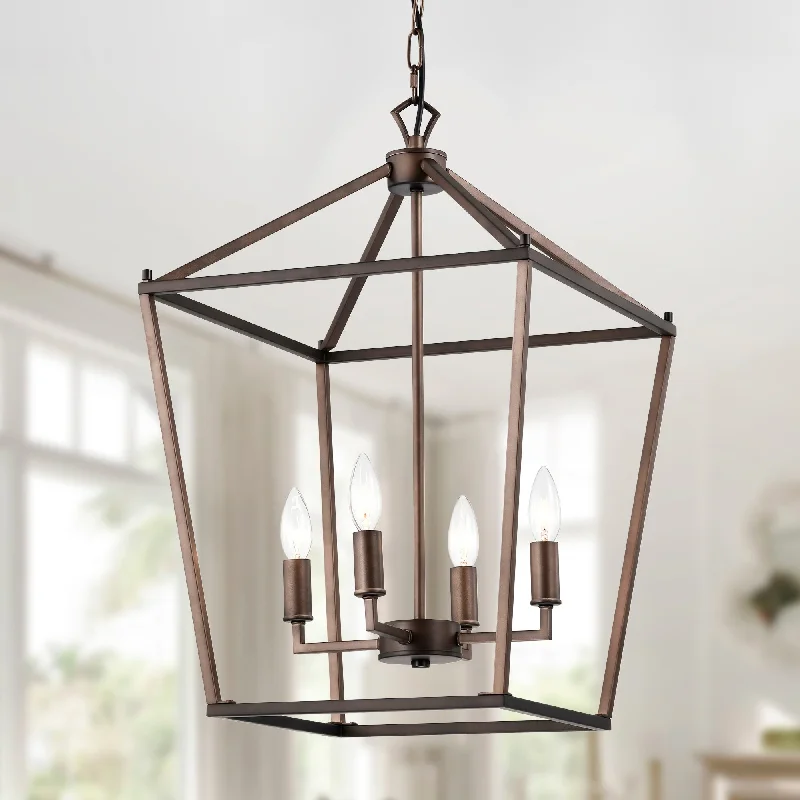 Mid - Century Modern Chandeliers for Vintage AppealBuelex Lamp Post Lantern Style Iron Chandelier