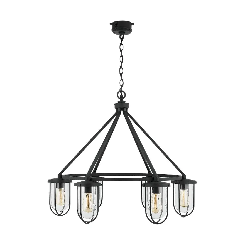 Chandeliers with Metal Frames in Black FinishCorbin 6-Light Chandelier