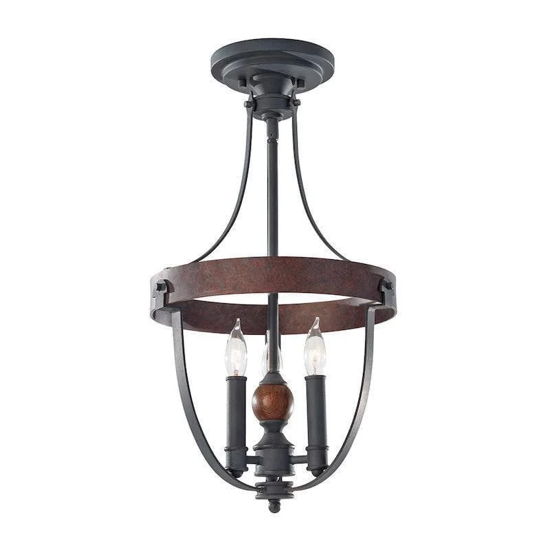 Minimalist Chandeliers for Sleek and Simple InteriorsFeiss Alston Duo-Mount 3 Light Black & Iron Chandelier