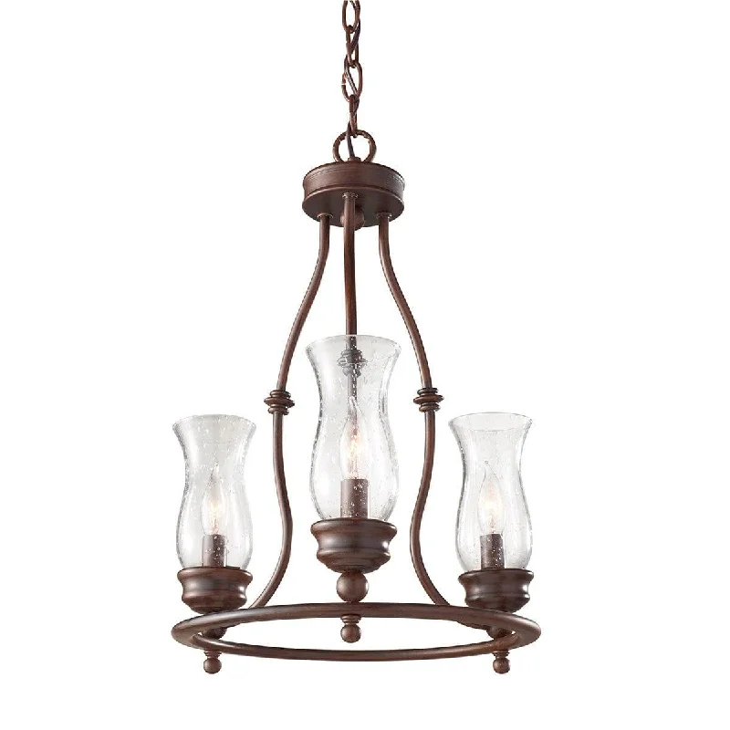 Chandeliers with Metal Frames in Silver FinishFeiss Pickering Lane 3 Light Bronze Chandelier