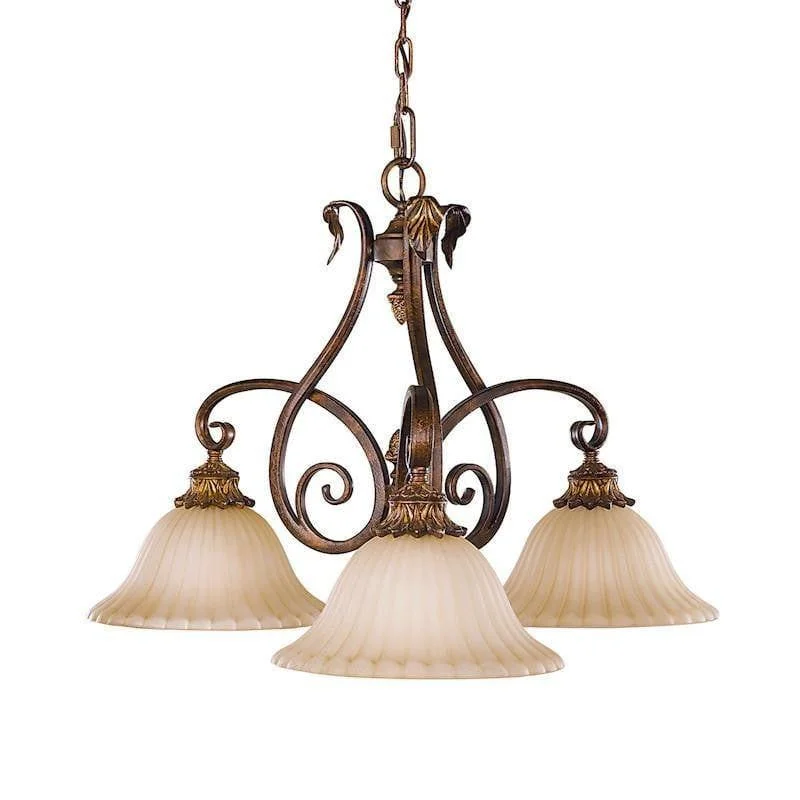 Art Deco Chandeliers for a Retro - Glam LookFeiss Sonoma Valley Tortoise Shell 3 Light Chandelier