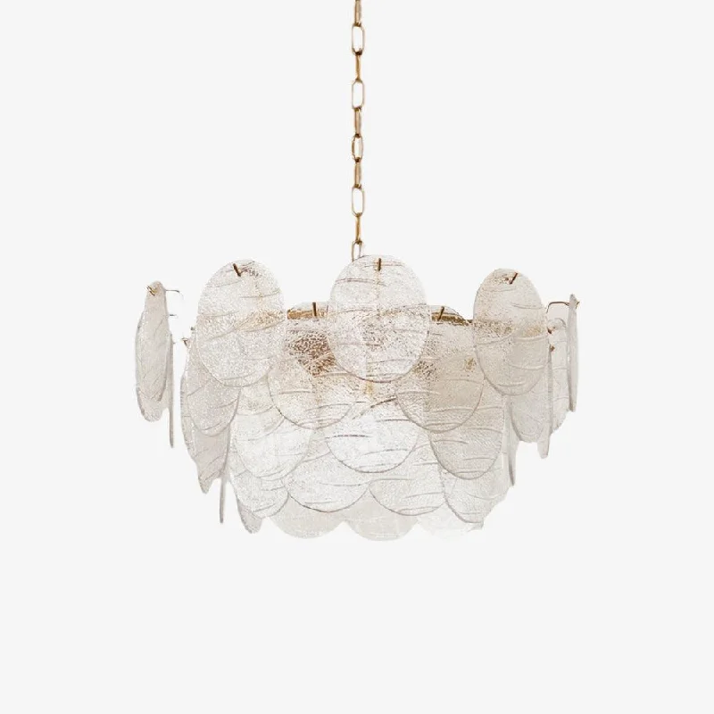 Incandescent Chandeliers for a Warm and Traditional GlowGlass Disc Chandelier