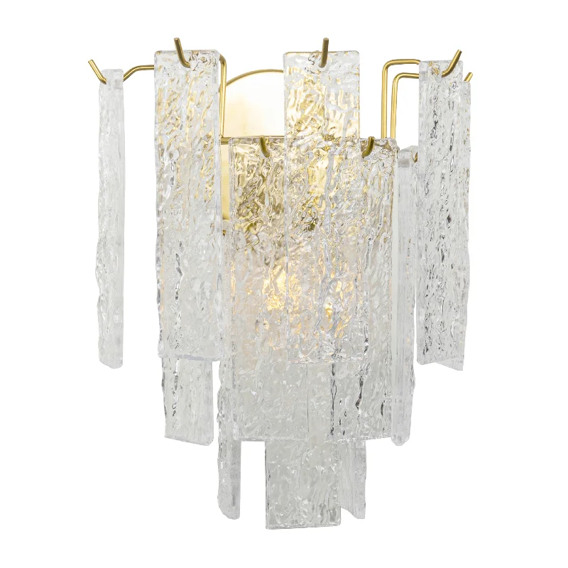 Incandescent Chandeliers for a Warm and Traditional GlowGLASS STRIPS 6 LIGHT CHANDELIER