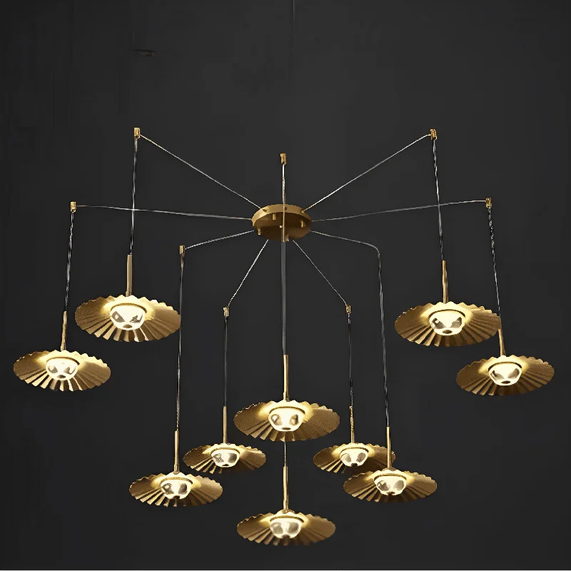 Traditional Brass Chandeliers for Classic InteriorsGlossy Gossamer Bohemian Space Luxe Chandelier (6442/10)