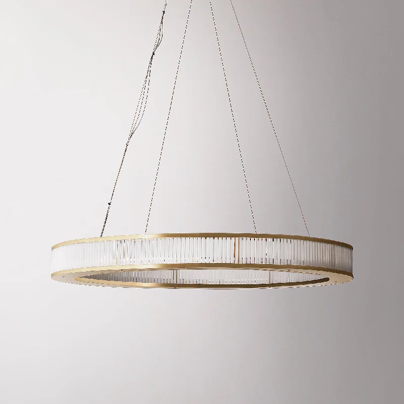 Chandeliers for Living Rooms to Create a Focal PointHestia Chandelier in brass with glass rods