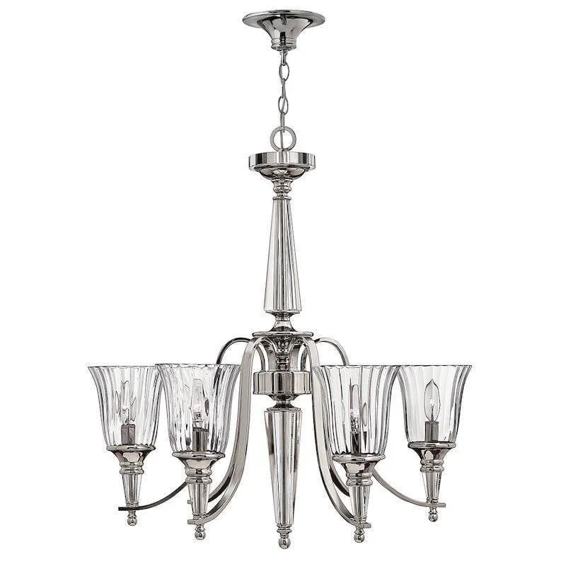 Small Chandeliers for Compact RoomsHinkley Chandon 6 Light Polished Sterling  Chandelier