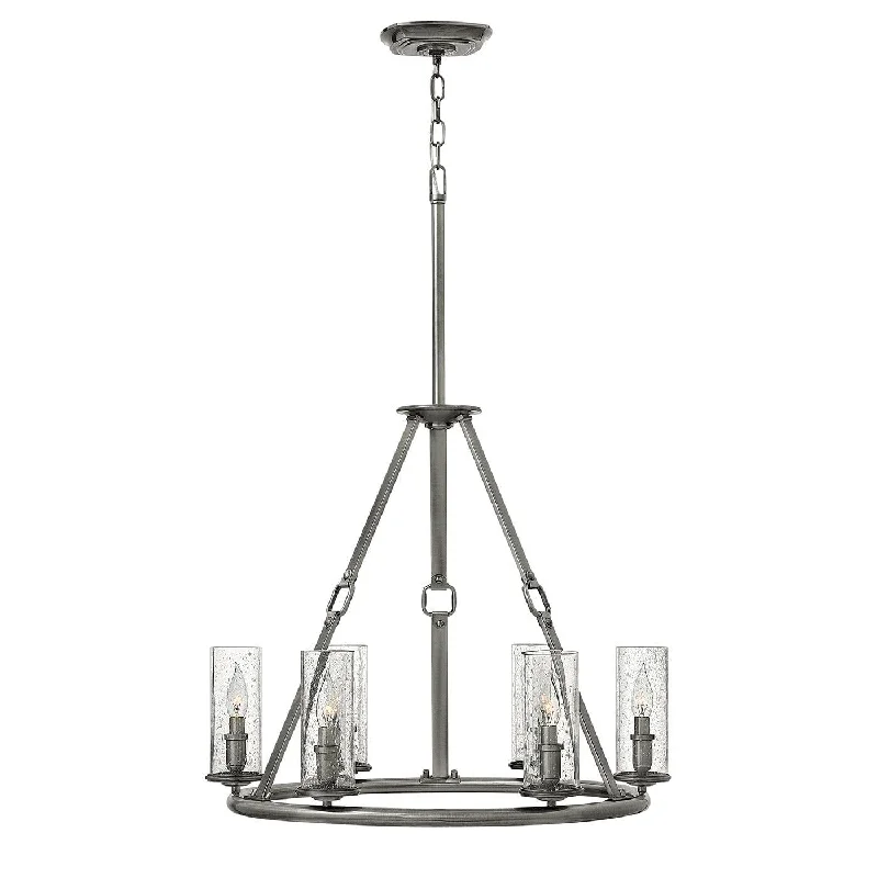 Chandeliers for High Ceilings to Fill Vertical SpaceHinkley Dakota 6 Light Chandelier - Polished Antique Nickel