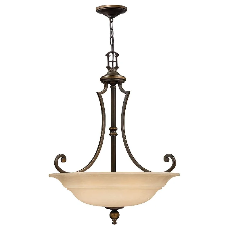 Incandescent Chandeliers for a Warm and Traditional GlowHinkley Plymouth 3 Light Bronze Chandelier Ceiling Light