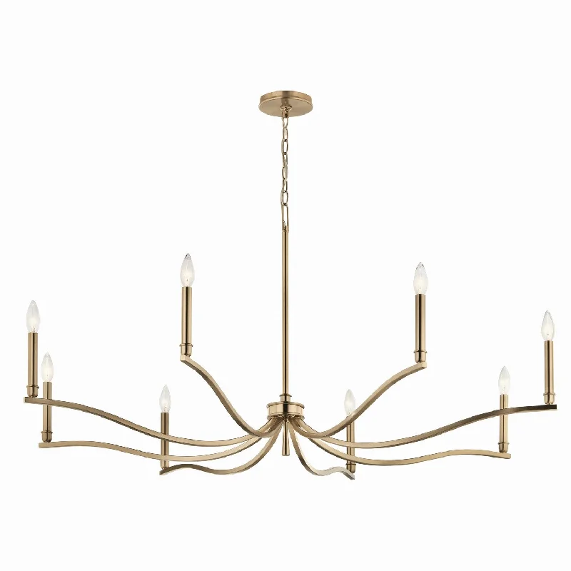 Art Deco Chandeliers for a Retro - Glam LookMalene Eight Light Chandelier