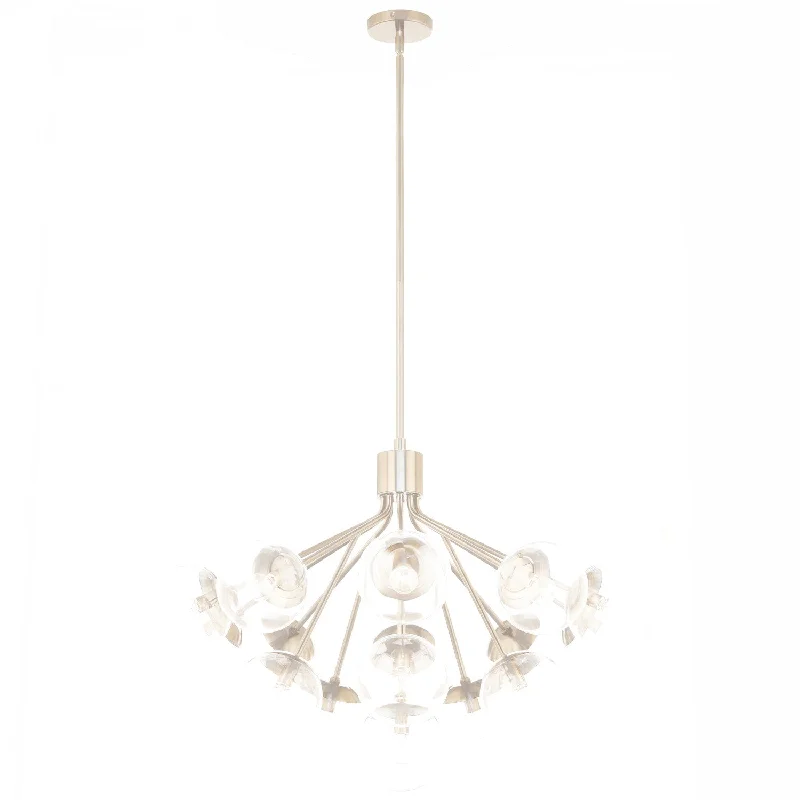 Chandeliers with Colored Glass for a Splash of ColorSilvarious 16 Light Chandelier Convertible