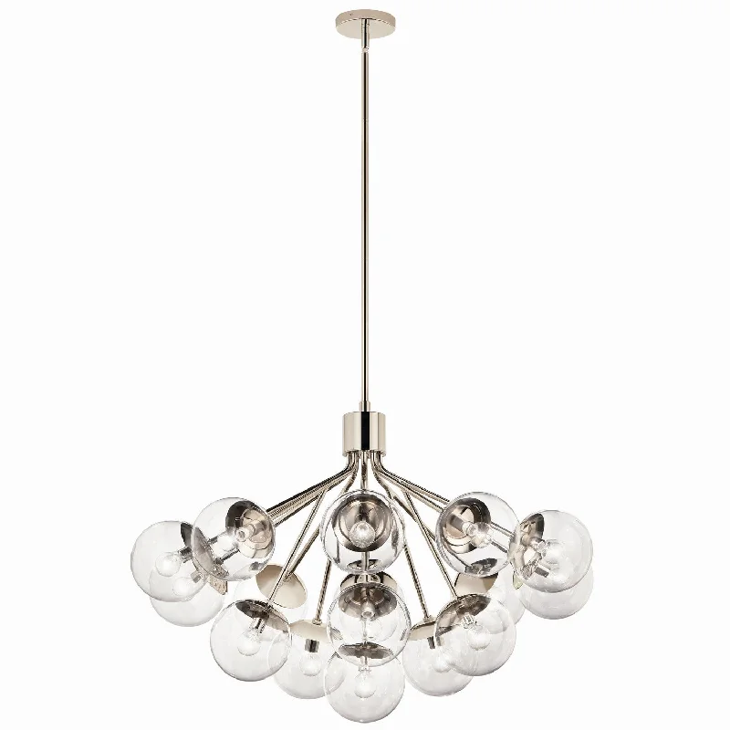 Modern Crystal Chandeliers for Contemporary HomesSilvarious 16 Light Chandelier Convertible