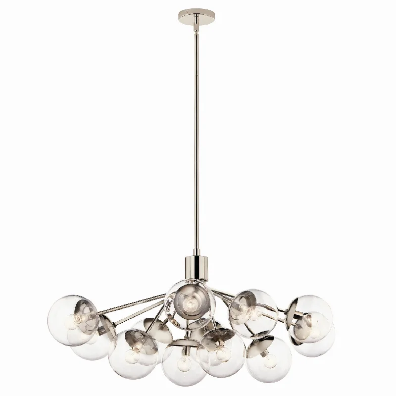 Chandeliers for High Ceilings to Fill Vertical SpaceSilvarious 12 Light Linear Chandelier Convertible