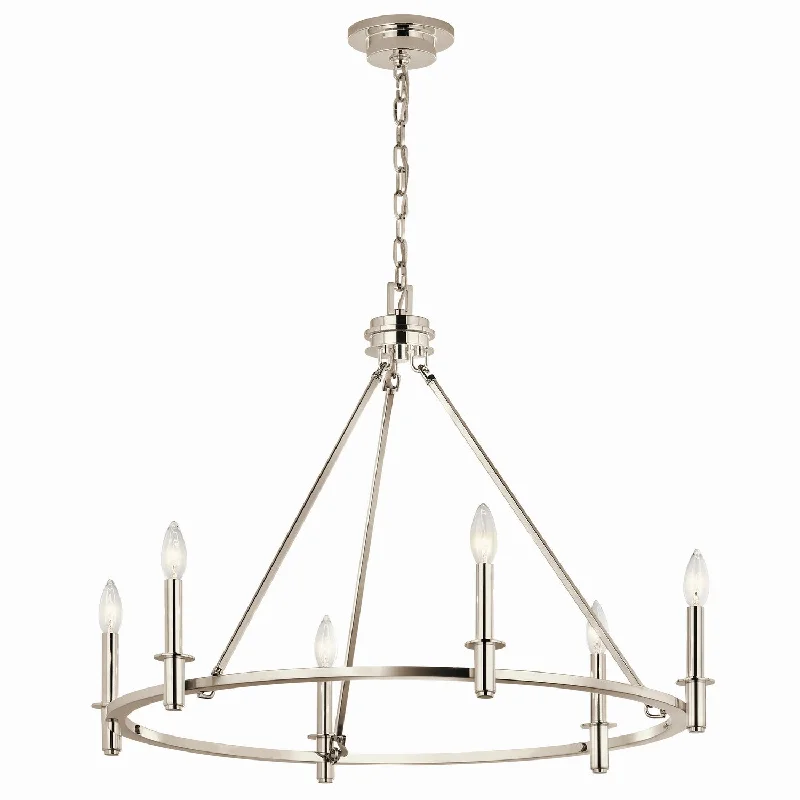 Oversized Chandeliers as a Statement Piece in Living RoomsCarrick Six Light Chandelier