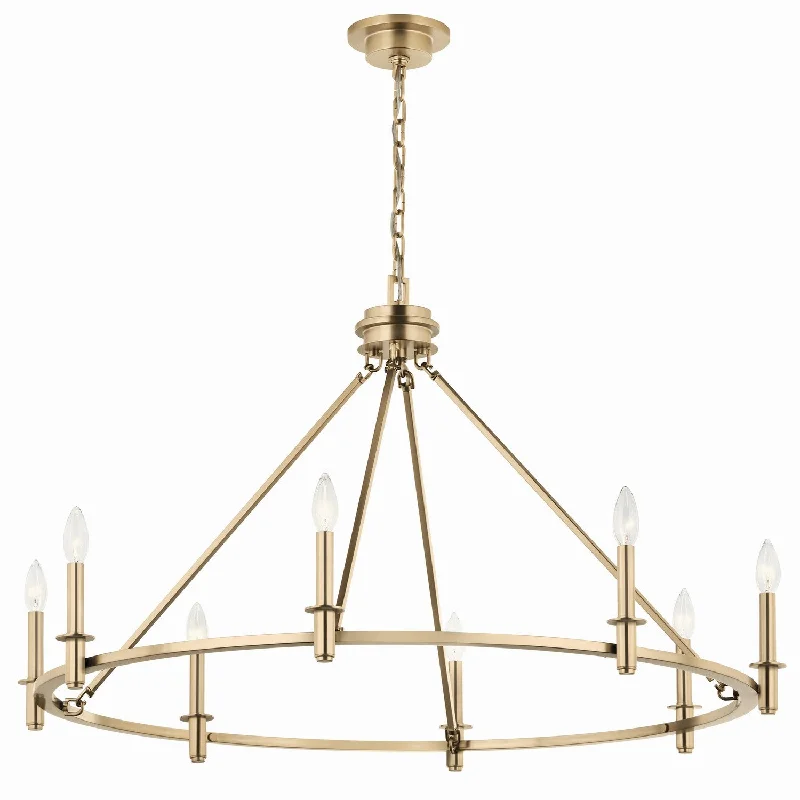 Chandeliers with Metal Frames in Silver FinishCarrick Eight Light Chandelier