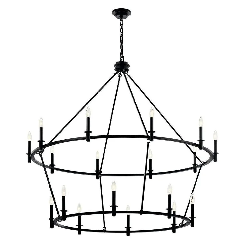 Chandeliers with Metal Frames in Copper FinishCarrick 54.25" 18-Light 2-Tier Chandelier