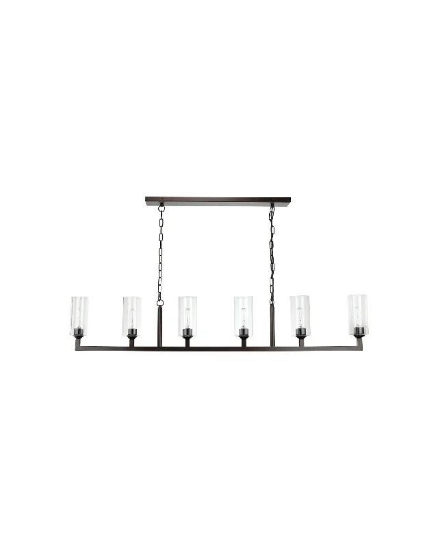 LED Chandeliers for Energy - Efficient LightingLinear 6 Light Chandelier Oil Rubbed Bronze