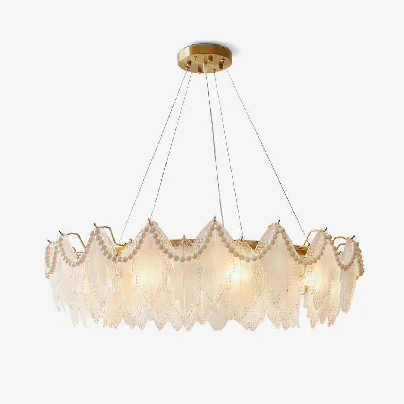 Chandeliers for Low Ceilings to Avoid OvercrowdingMaple Leaf Glass Chandelier