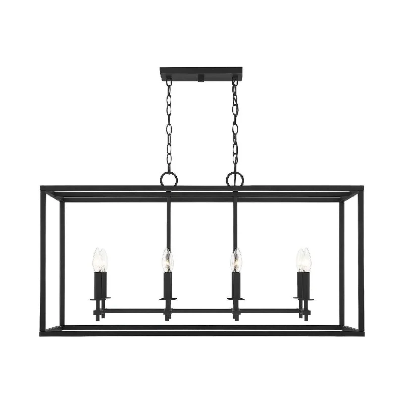 Industrial Iron Chandeliers for Loft - Inspired Spaces8-Light Outdoor Linear Chandelier