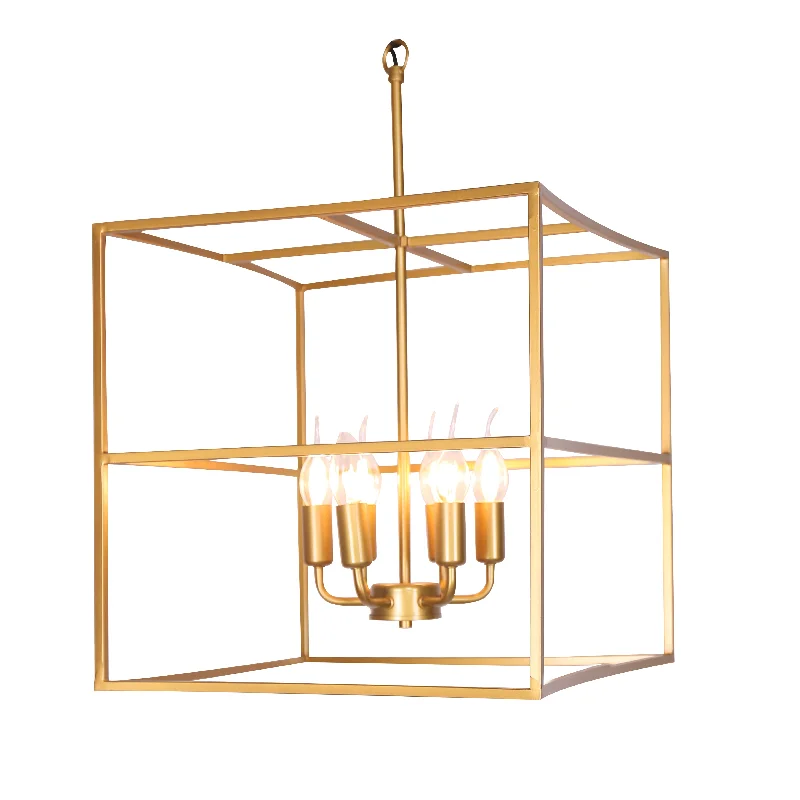 Chandeliers for Dining Rooms to Set the Mood for MealsMETAL 6 LIGHT CAGE CHANDELIER GOLD