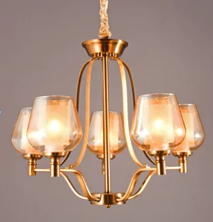 Chandeliers with Murano Glass for a High - End Artistic TouchNostalgia Golden Finish Antique Chandelier (D3108-5)