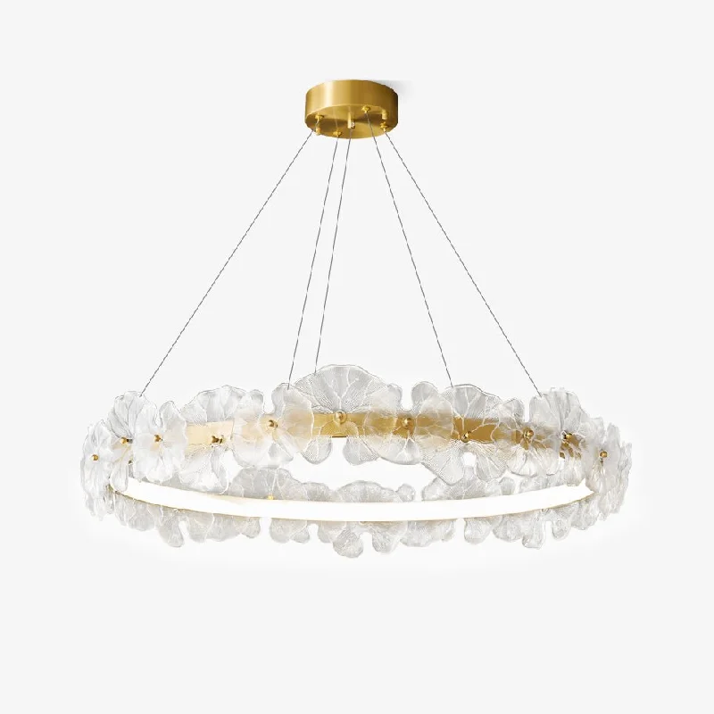 Chandeliers with Murano Glass for a High - End Artistic TouchPetal Halo Chandelier