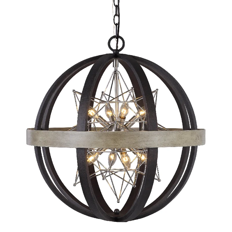 Chandeliers with Metal Frames in Copper FinishPolaris, 8 Lt. Pendant