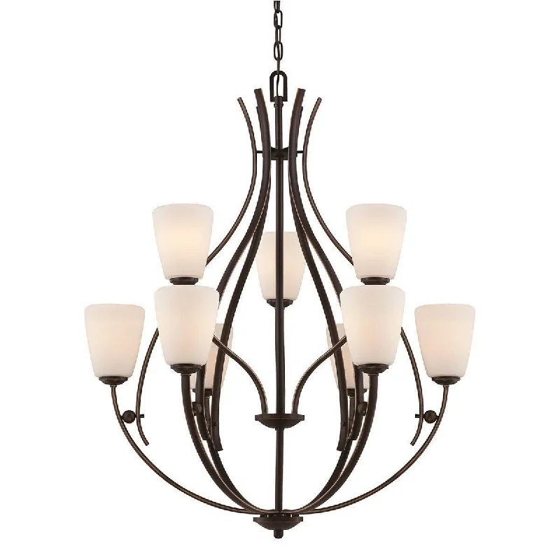 Chandeliers with Murano Glass for a High - End Artistic TouchQuoizel Chantilly 9 Light Bronze Chandelier