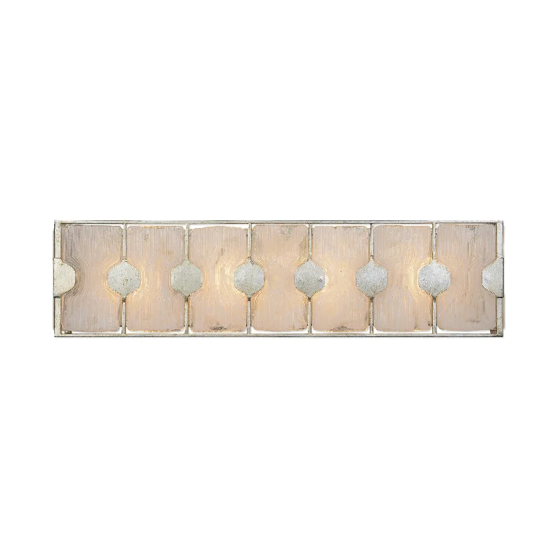 Chandeliers with Frosted Glass for a Softer Light DiffusionRene, 4 Lt Vanity Strip