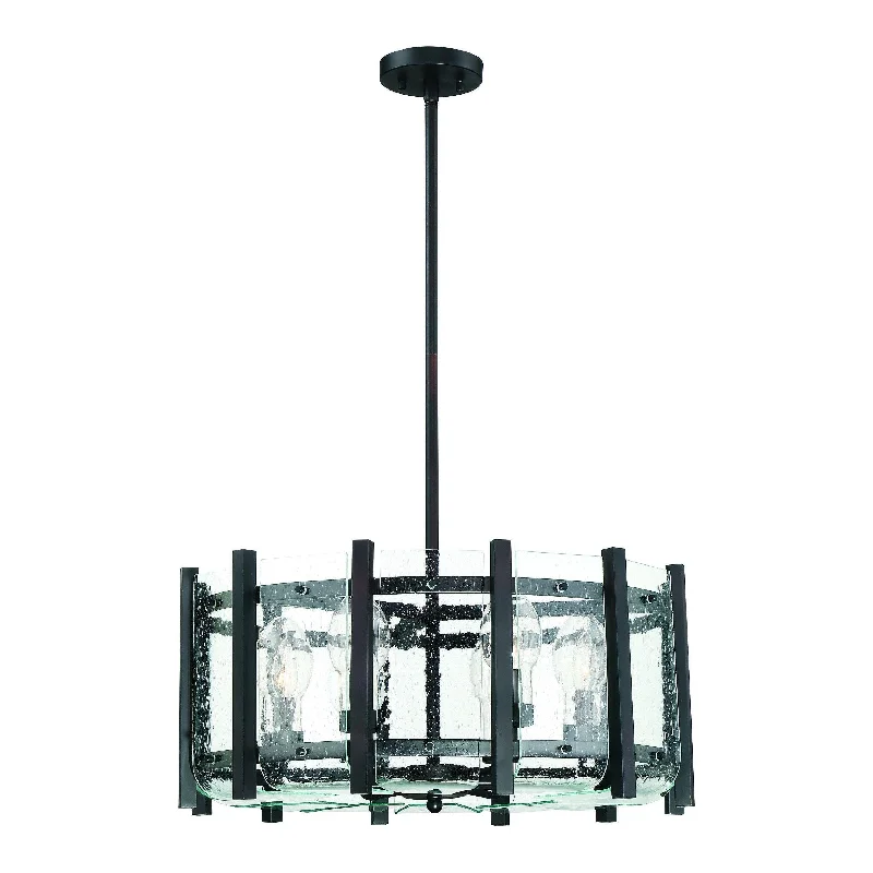 Chandeliers with Metal Frames in Black FinishRacine Outdoor Chandelier