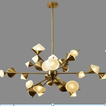 Chandeliers with Candle - Style Bulbs for a Classic AestheticScattered Star Golden Finish Chandelier (9113)