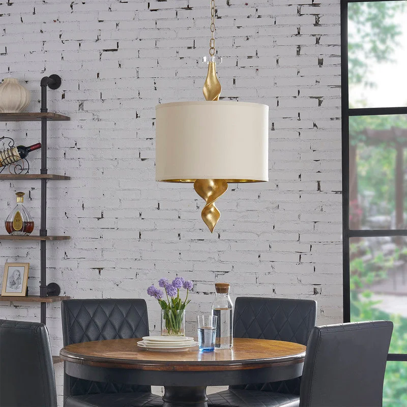 Small Chandeliers for Compact RoomsTwister Shade 31" H Gold Foil Finish Pendant Lamp