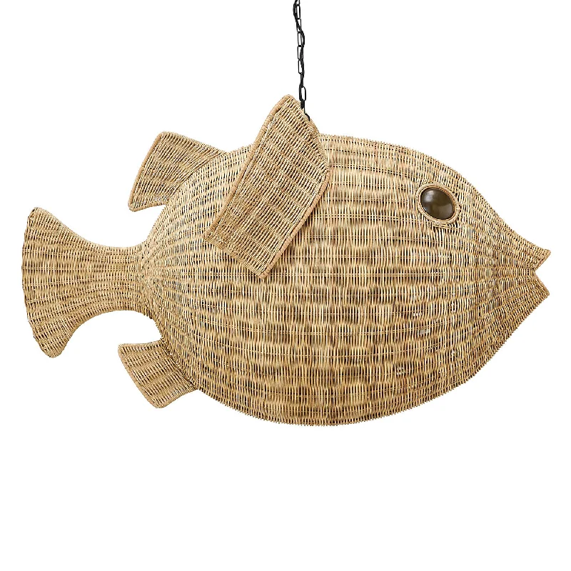 Chandeliers for Low Ceilings to Avoid OvercrowdingWicker Blowfish Large Pendant