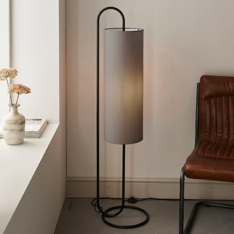 Smart Floor Lamp with Voice Control and Bluetooth ConnectivityAmos Baluster Floor Lamp Matt Black & Grey