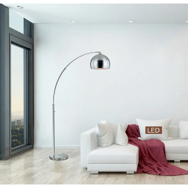 Marble Base Floor Lamp for a Touch of LuxuryArtiva Alrigo 80" Chrome LED Arched Floor Lamp with Dimmer