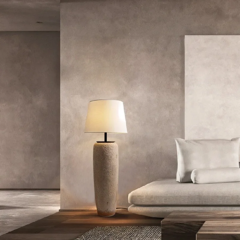 Fabric Floor Lamp with a Linen Shade for a Relaxed AestheticBitqu Floor Lamp