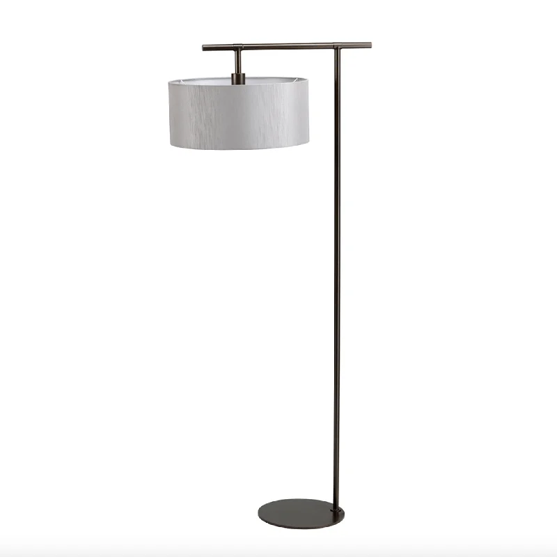 Modern Minimalist Floor Lamp for Contemporary Living RoomsClimping Bronze and Grey Floor Lamp - ID 8086