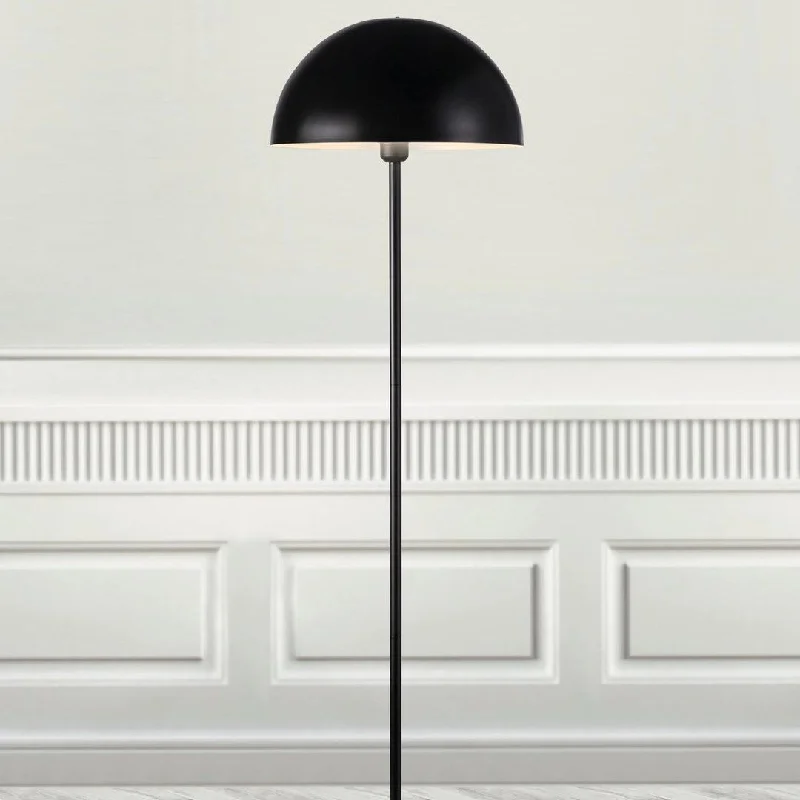 Industrial Style Floor Lamp with Exposed Bulbs for Loft ApartmentsEllen Dome Floor Lamp - Black