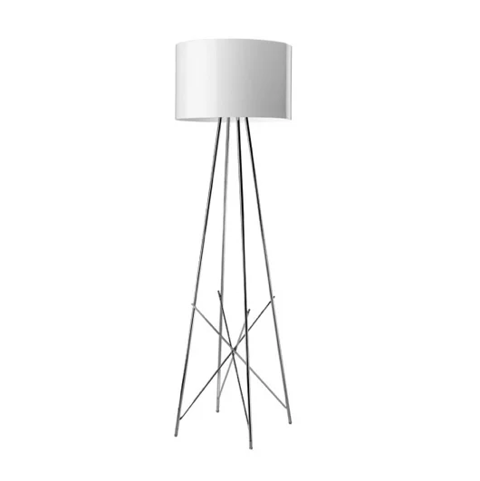 Industrial Style Floor Lamp with Exposed Bulbs for Loft ApartmentsFLOS Ray F1 Small Floor Lamp  - White Metal