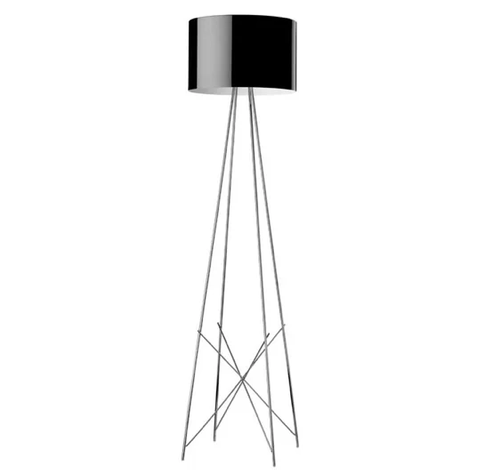 Dimmable Floor Lamp for Adjustable Lighting AmbianceFLOS Ray F2 Large Floor Lamp  - Black Metal