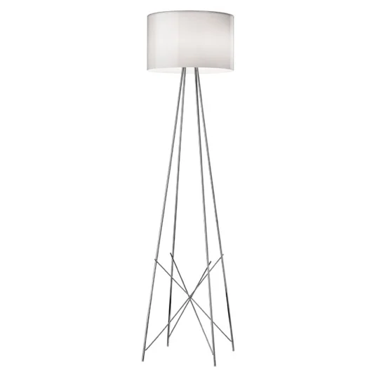 Fabric Floor Lamp with a Linen Shade for a Relaxed AestheticFLOS Ray F2 Large Floor Lamp  - Grey Glass