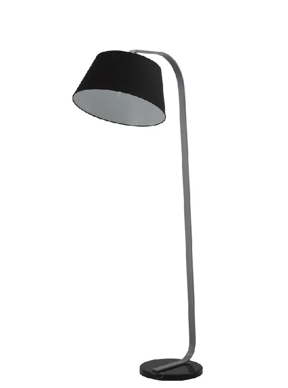 Marble Base Floor Lamp for a Touch of LuxuryBanavie Grey Finish Standard Lamp With Black Marble Base & Black Shade - ID 8528