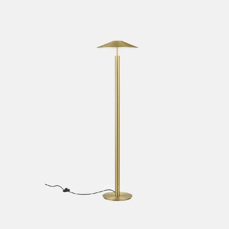 Glass Floor Lamp with Frosted Shades for Soft Diffused LightHAT Matt Gold Up & Down Diffused Floor Light - ID 10732