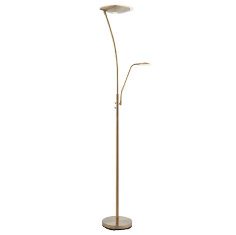 Rustic Farmhouse Style Floor Lamp for Cozy BedroomsAntique Brass Mother and Child Floor lamp - ID 9888