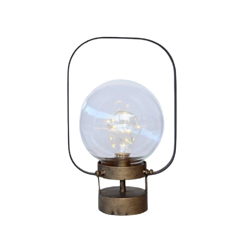 Industrial Style Floor Lamp with Exposed Bulbs for Loft ApartmentsLed Battery Operated Round Glass Lantern 29X18CM