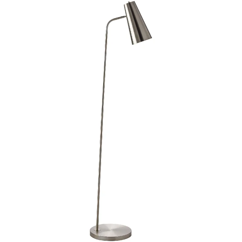 Smart Floor Lamp with Voice Control and Bluetooth ConnectivityLiliya Brushed Metal Modern Tall Floor Lamp