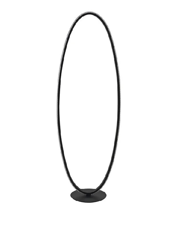 Wood Floor Lamp with Natural Grain for a Warm and Organic FeelNAG Floor Lamp In Sandy Black Aluminium & Acrylic - ID 10235