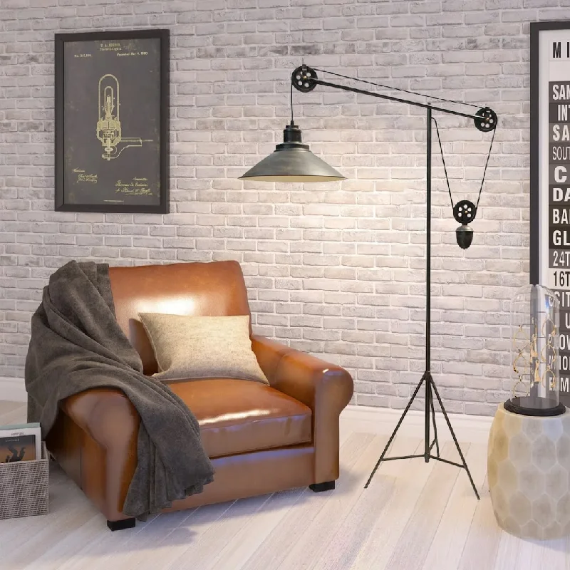 Smart Floor Lamp with Voice Control and Bluetooth ConnectivityPulley