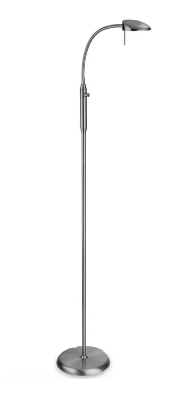 Wood Floor Lamp with Natural Grain for a Warm and Organic FeelSatin Chrome Adjustable Reading Lamp with Dimmer - ID 6894