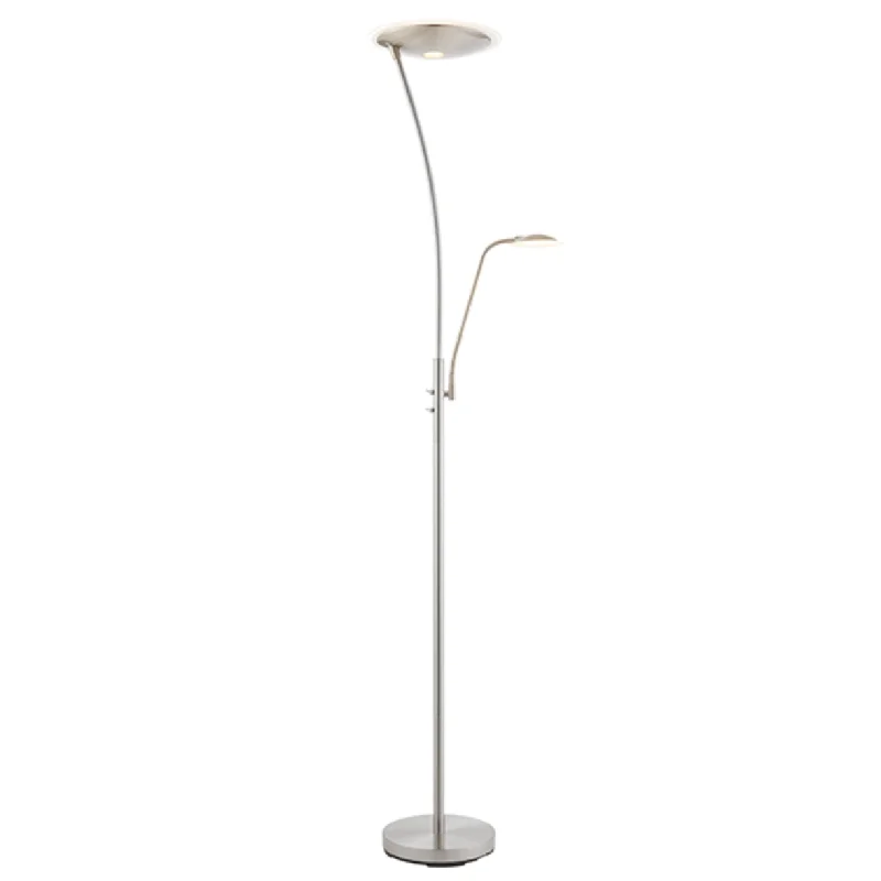 Metal Floor Lamp with a Matte Black Finish for a Sleek LookSatin Chrome Mother and Child Floor lamp - ID 10672