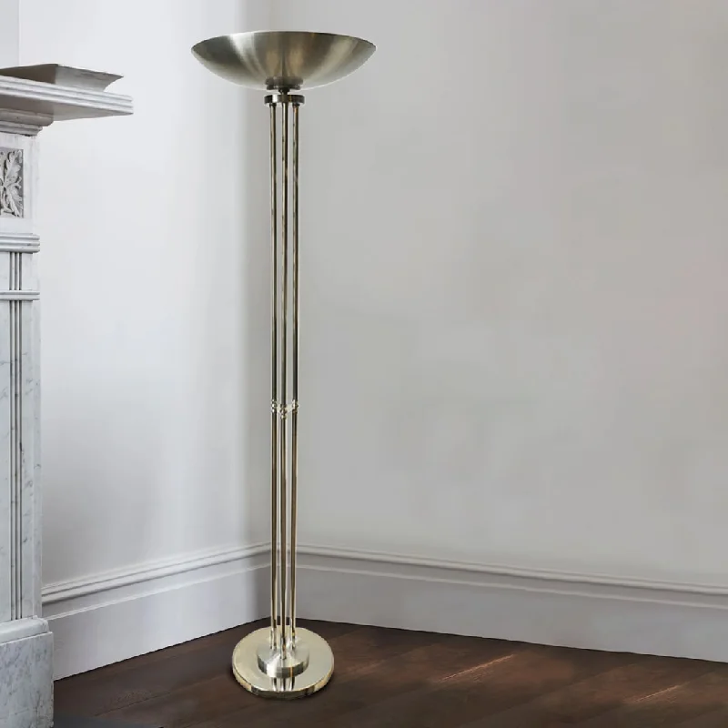  Way Switch Floor Lamp for Multiple Light Intensity LevelsTri-Stainless Deco Uplight